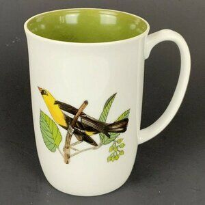 Fitz & Floyd For Neiman Marcus Yellow Finch Bird Series 8 Oz Mug 1975 Porcelain